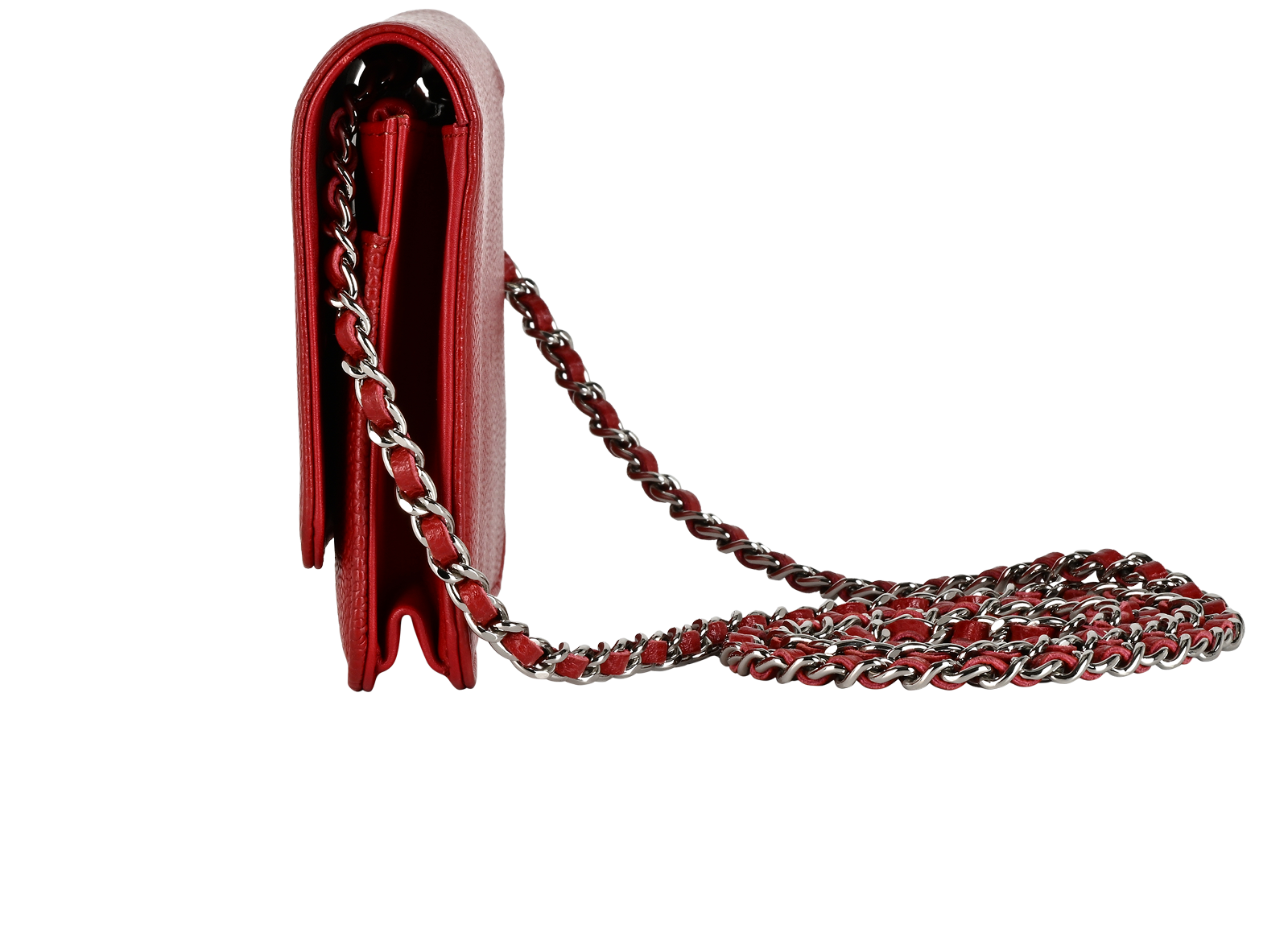 WOC, &pound;1,500, Handbags, Red, Caviar Leather, Bottom view